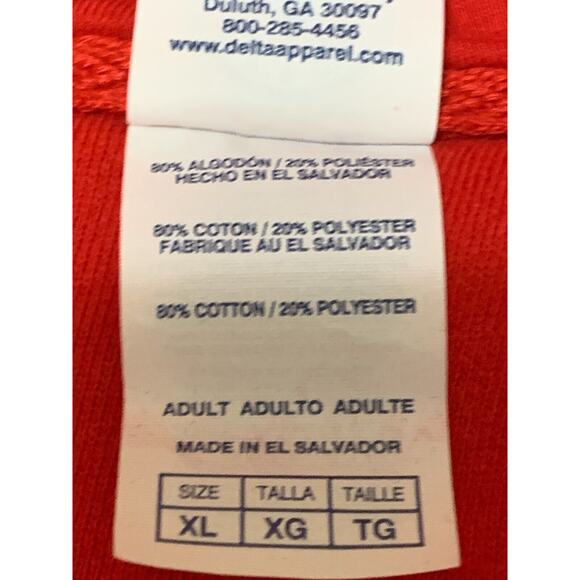 Elephant Hand Painted Unisex Size XL Hoodie Hooded Sweatshirt Red Delta Fleece - Picture 9 of 11